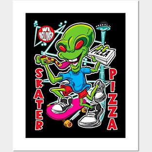 Skater Pizza Posters and Art